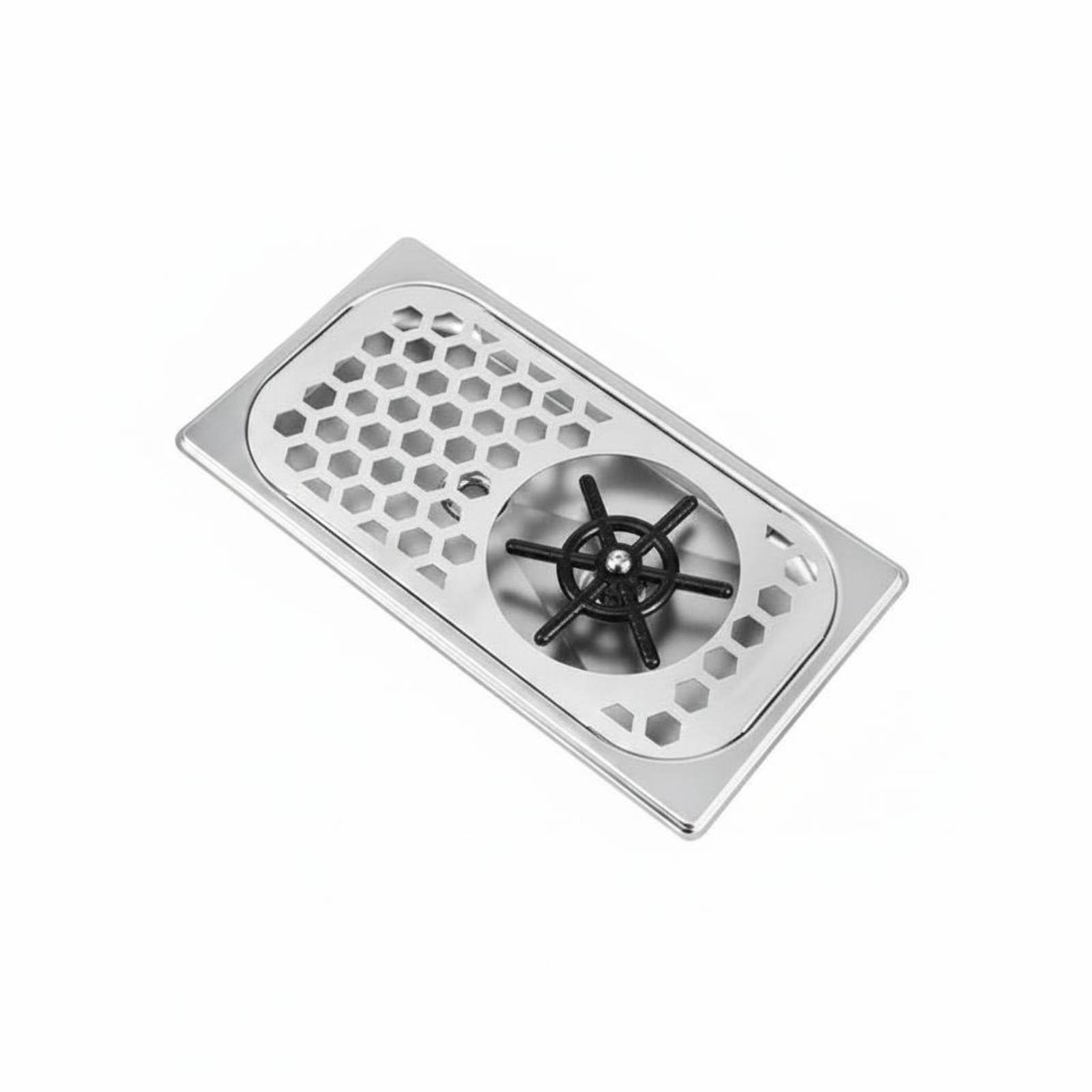 F Fityle Lavavajillas de Acero Inoxidable Enjuagador de Vasos Limpiavasos Lavador Rociador de Tazas con Guía Inclinada para Desagüe y Chorro Potente Adecuado para Cocina Doméstica, Silver, M2