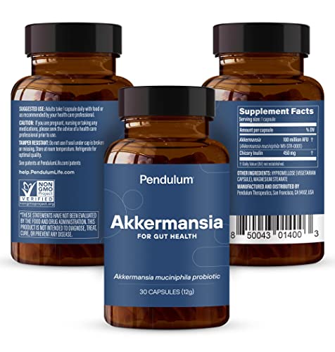 Pendulum Akkermansia For Gut Health | The Only Brand With Live Akkermansia Muciniphila | A Probiotic Supplement For Women And Men | Supports Glp-1, Improves Digestive Health, With Prebiotic Fiber #TOP1