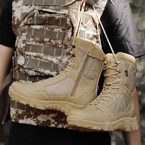 Mens Military Boots Tactical Work Boots Outdoor Hiking Motorcycle Combat Boots For Men Hunting Jungle Hiking Work Boots3
