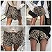 MINGSEECESS Women Y2K Leopard Print Denim Shorts Straight Leg Baggy Jean Shorts Streetwear