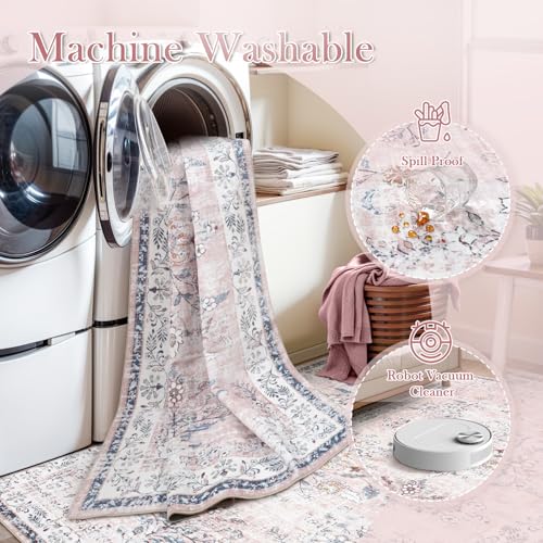 Tapete decorativo boho rosa 8x10 para sala miniatura 6