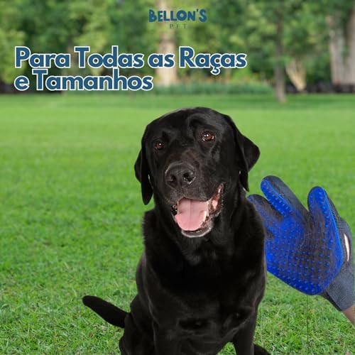 Luva Escova Tira Pelos, Cães e Gatos, Nano Magnética, BELLON'S PET