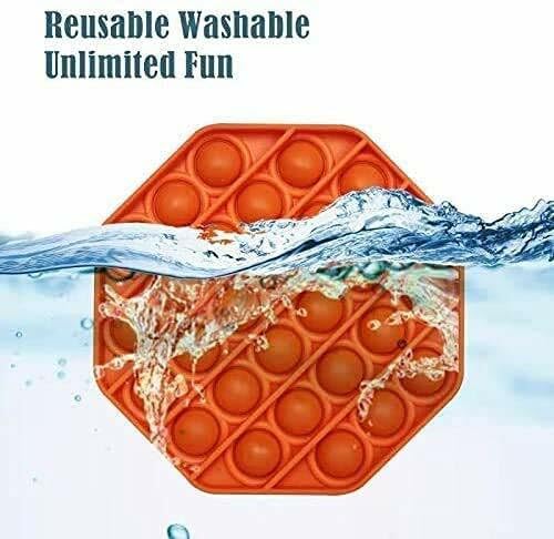 Image of Barodian's Orange Fidget Toy | Sensory Toy for Autism, Stress Relief | Silicone Push Pop Bubble Toy for Kids & Adults