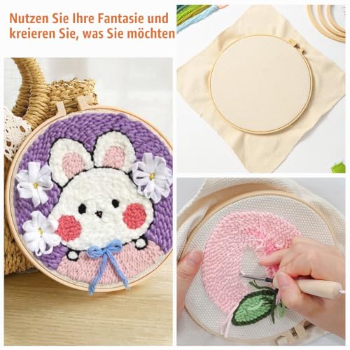 2er-Set Mönchstoff Punch Needle (67 x 50 cm) – Tufting-Stoff, waschbar & langlebig – Bild 7