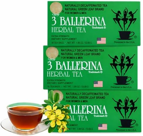 3 BALLERINA TEA DIETERS DRINK EXTRA STRENGTH, 1.88oz 18 Count(3 BOXES)