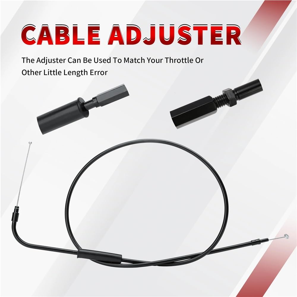 Juego de cables acelerador extendidos para motocicleta trenzados acero inoxidable para Sportster XL 1996-2017 para Dyna 2011-2015 para Softail