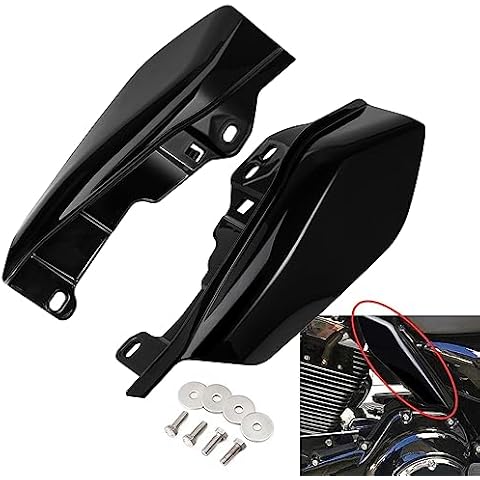 PBYMT Mid Frame Air Deflector Compatible for Harley Touring Road King Street Electra Glide 2009-2024 (Vivid Gloss Black) Cover
