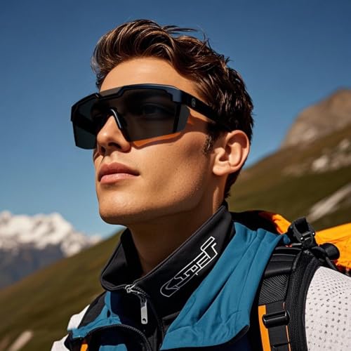 kimorn Polarized Sports Sunglasses for Men, Warp Around Goggles Sun Glasses with UV400 Protection for Driving Fishing2
