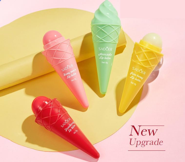 100% Natural Lip Balm - Strawberry, All-Day Moisture, Made for Sensitive Skin, Lip Care Products for Lip Repair & Care, Soothes & Hydrates Dry Lips, 6g/0.21oz