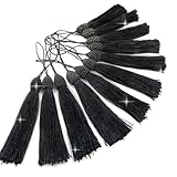 タッセル ブラック（黒） 10本セット 手芸 装飾 ハンドメイド アクセサリー ストラップ フリンジ きらきらぷんぷん丸 TSL-010