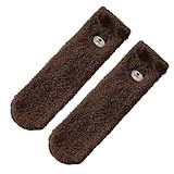 Generisch Socken Damen, Kuschelstoff Fußlinge Mit Knuddeligen, Dicke...