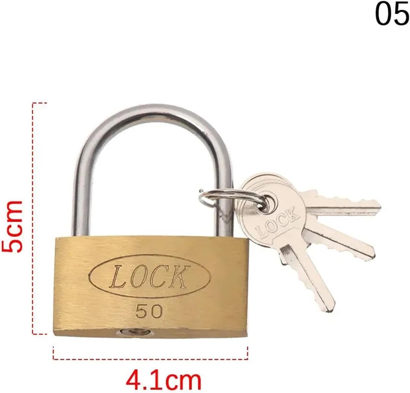 Mini Brass Padlock with 2 Keys Locker Case Supply Travel Suitcase Luggage Case Simple Small Copper Lock 1Pcs(4.1x5cm)