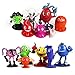 QWYU 12pcs / Lot Anime Game Pac Man Figure Cartoon Cute Ghostly Adventures Pacman Modello in PVC Giocattoli Regali per Bambini