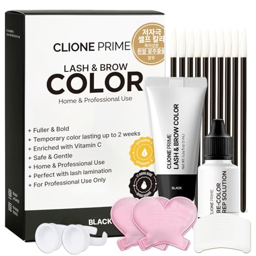 Korean Eye Brow Color Kit - Eye Lash Color Kit Brow Color for Eyebrows Lash Color Black