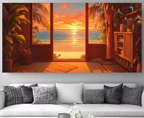 Diamond painting XXL mer anti-stress, kit broderie diamant adulte pour se détendre