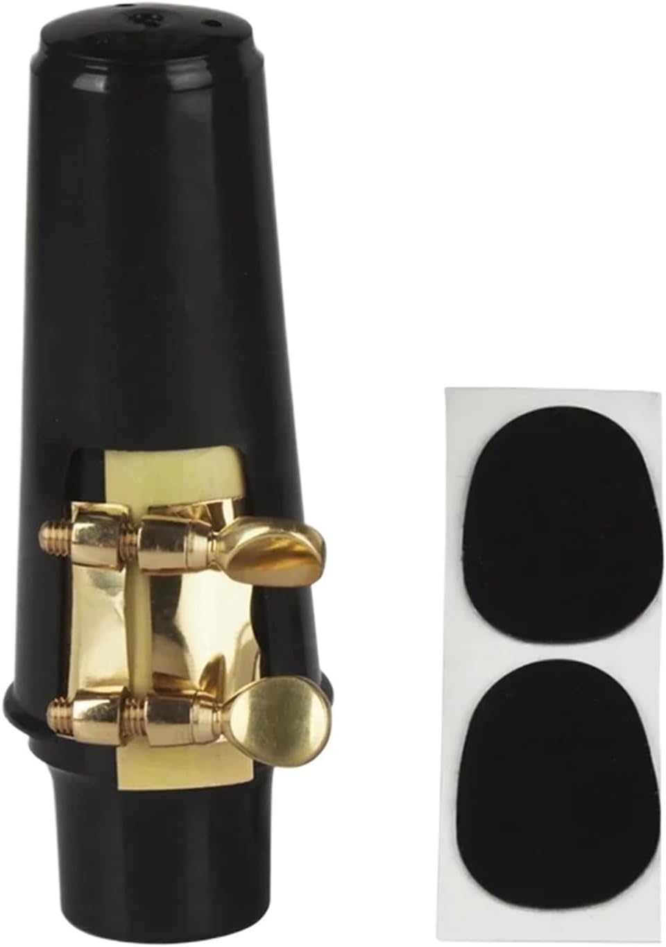 Clarinet Mouthpiece 1/3/6pcs Alto Tenor Soprano Sax Saxophone Mouthpiece Metal Buckle Reed Dental Pad Woodwind Instrument Accessories(6pcs)