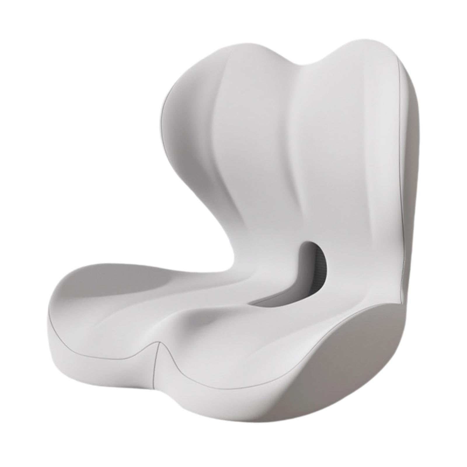 F Fityle Cuscino per Sedile Ortopedico per Schiena Cuscino per Sedia Da Gioco Supporto Coccige a Forma di L per Sostenere La Zona Lombare Adatto per Lavoro E, Grigio Chiaro