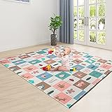 Aurorast Tapis Bébé Pliable en Mousse XPE-Super Doux,Tapis d'eveil Bébé Reversible-Grande Surface 200*180cm,Tapis Enfant Antidérapant, Imperméable-Utilisation sûre…