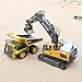 Dwi Dowellin Remote Control Excavator Toys for Boys,Construction Rc Excavators for Kids Age 4-7 8 9 10 Year Old,Ideal Toys,Batteries Included