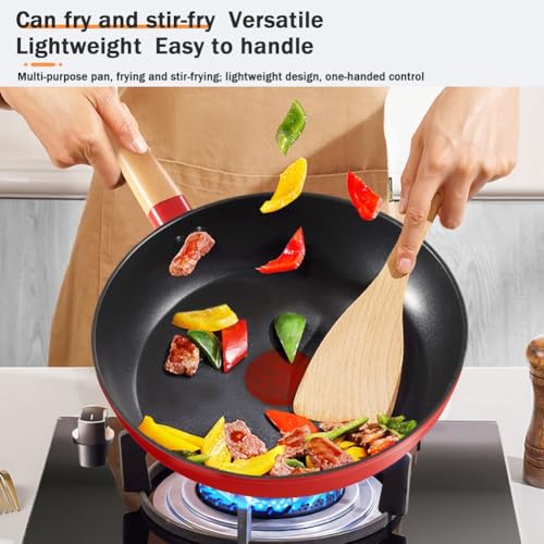 Wok con revestimiento antiadherente, 28 cm, rojo miniatura 7