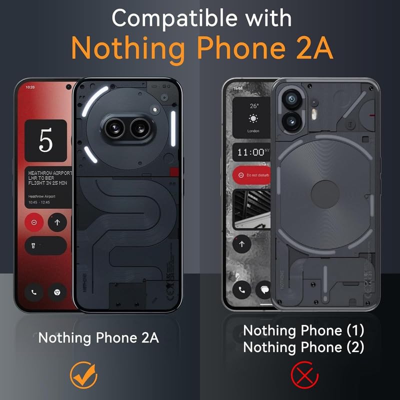 Image of Case Creation New Nothing Phone 2A Premium Imported 0.3mm Crystal Clear Totu Silicone Transparent Flexible Soft Corner Protection with TPU Slim Back Case Color Cover for Nothing Phone 2A