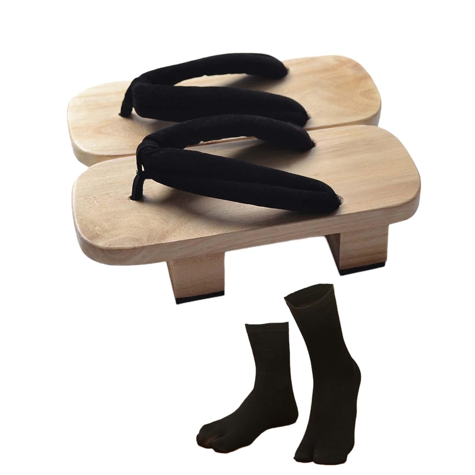 nivaa Japanese Wooden Clogs Flip Flops Lightweight Slippers for Summer Home Travel EU Size 45-picture-35