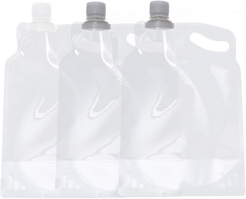 BESPORTBLE 3 unids 2L reutilizable bolsa contenedor de agua portátil de emergencia jarra de agua bolsa de agua plegable al aire libre bolsa de agua