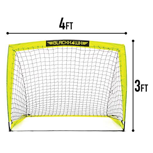 franklin sports blackhawk backyard soccer goal - portable pop up soccer nets - youth  adult folding indoor  outdoor goals - multiple sizes  colors - perfect for games  practice