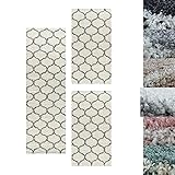 Reinigung: Handreinigung SIMPEX Bettumrandung Schlafzimmer 3teilig Shaggy Hochflor Teppich Creme Bettset: 2 mal 60x110 + 1 mal 80x150 - Schlafzimmer Teppich 3 Teilig Läufer Extra Weich Flauschig Bettvorleger Läuferset Halı