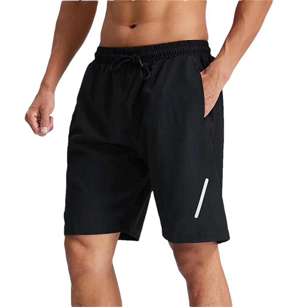 REHJJDFD Men Running Shorts Fitness Gym Workout Sports Shorts Casual Training Shorts black1 XXL 185-190cm