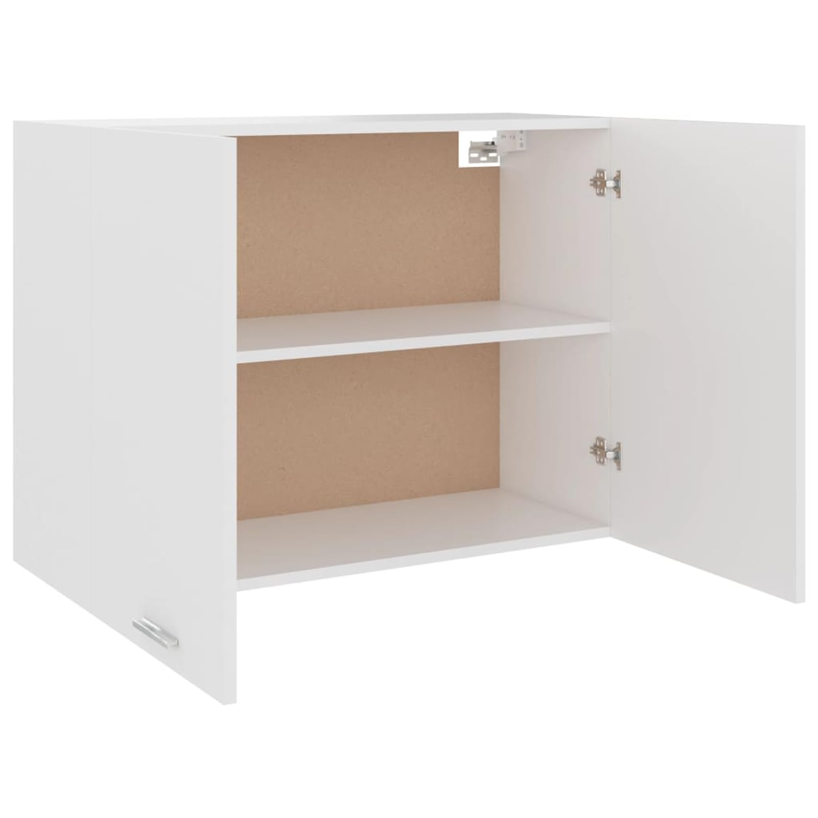 Gecheer Hängeschrank Lyon Weiß 80x31x60 cm Holzwerkstoff Wandschrank Lagerschrank Küchenschrank für Kochutensilien Vorräte
