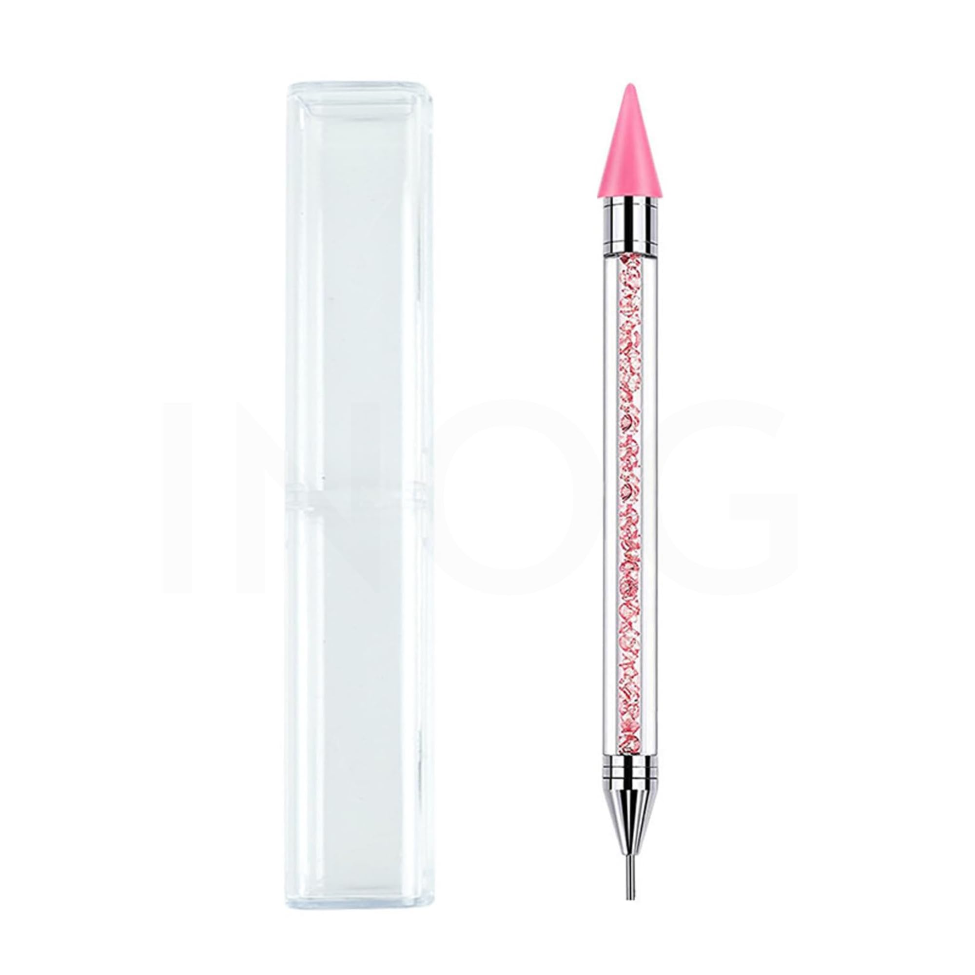 INOG Rhinestone Picker Dotting Pen, Dual-Ended Nail Rhinestone Picker Wax Tip Pencil Pick Up Crystal Earring PickerApplicator, Handle Manicure Nail Art DIY Decoration Tool (1PCS)-image-40