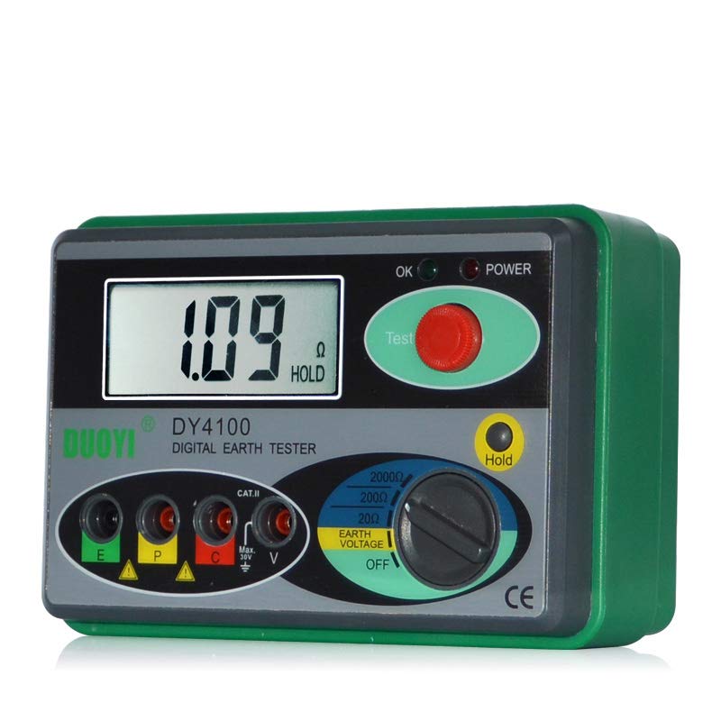 DY4100 Digital Multimeter Earth Resistance Tester Ground 0-2000 Ohm Meter Resistance Tester