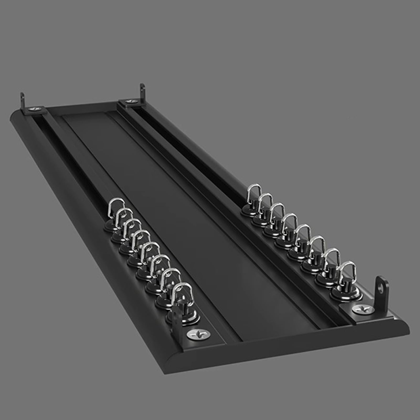 Bardzo cienki system karniszy, podwójne szyny ze stopu aluminium, przesuwne szyny sufitowe do domu/kampera/strefy prywatności, elegancki bezszwowy karnisz, łatwa instalacja i trwała konstrukcja