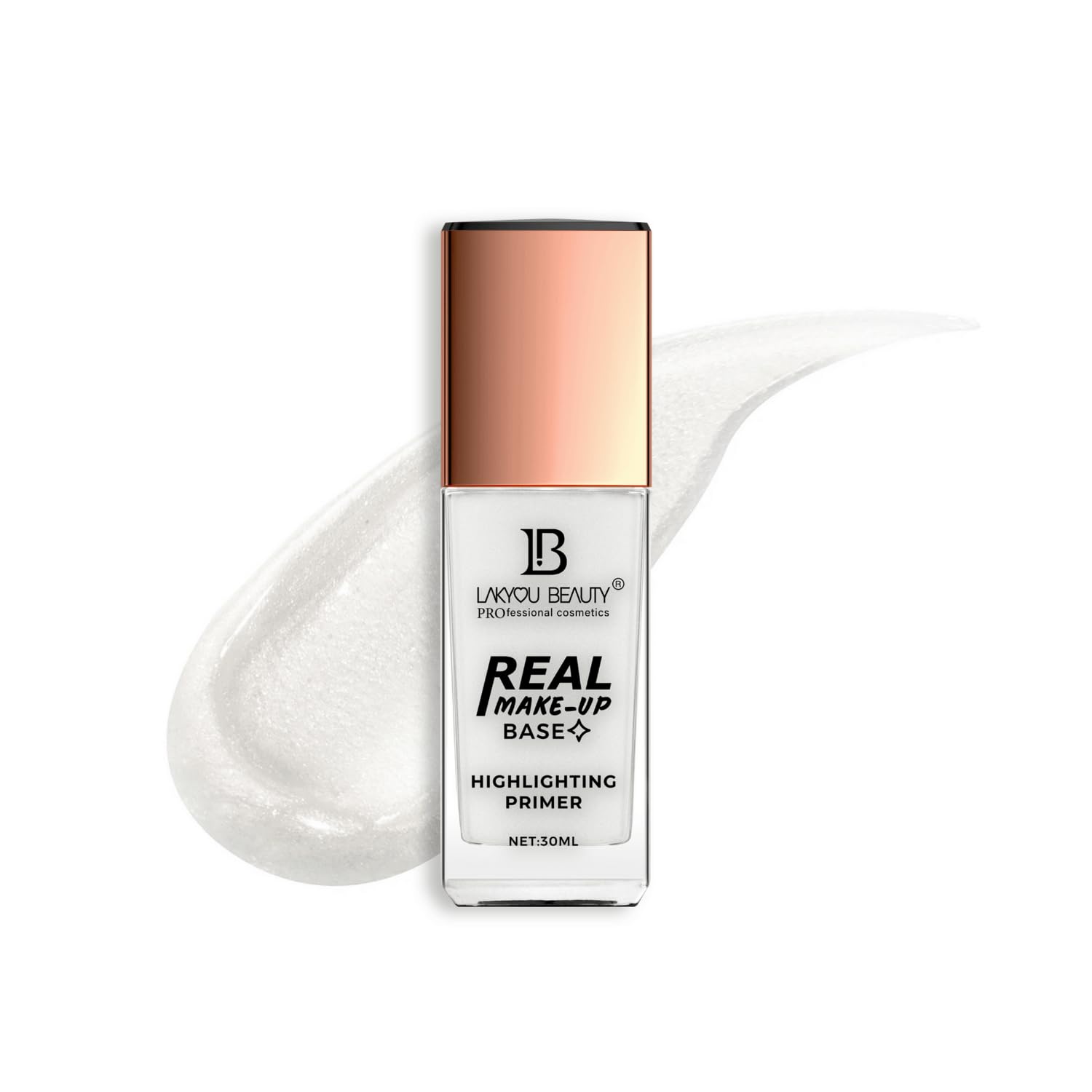 Lakyou Beauty Real Makeup Base | Highlighting Primer | Hydrating and Illuminating | 30ml | (Silver Tint, 30ml)