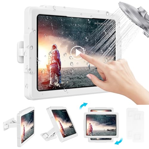 MoKo Shower Tablet Holder, Stretchable Waterproof iPad Holder Fit All Devices Up to 11