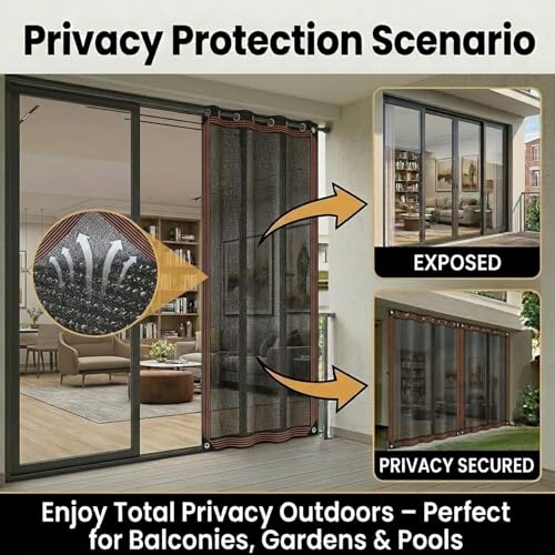 Malla sombra impermeable y transpirable 2x8 m toldo pesado exterior 6
