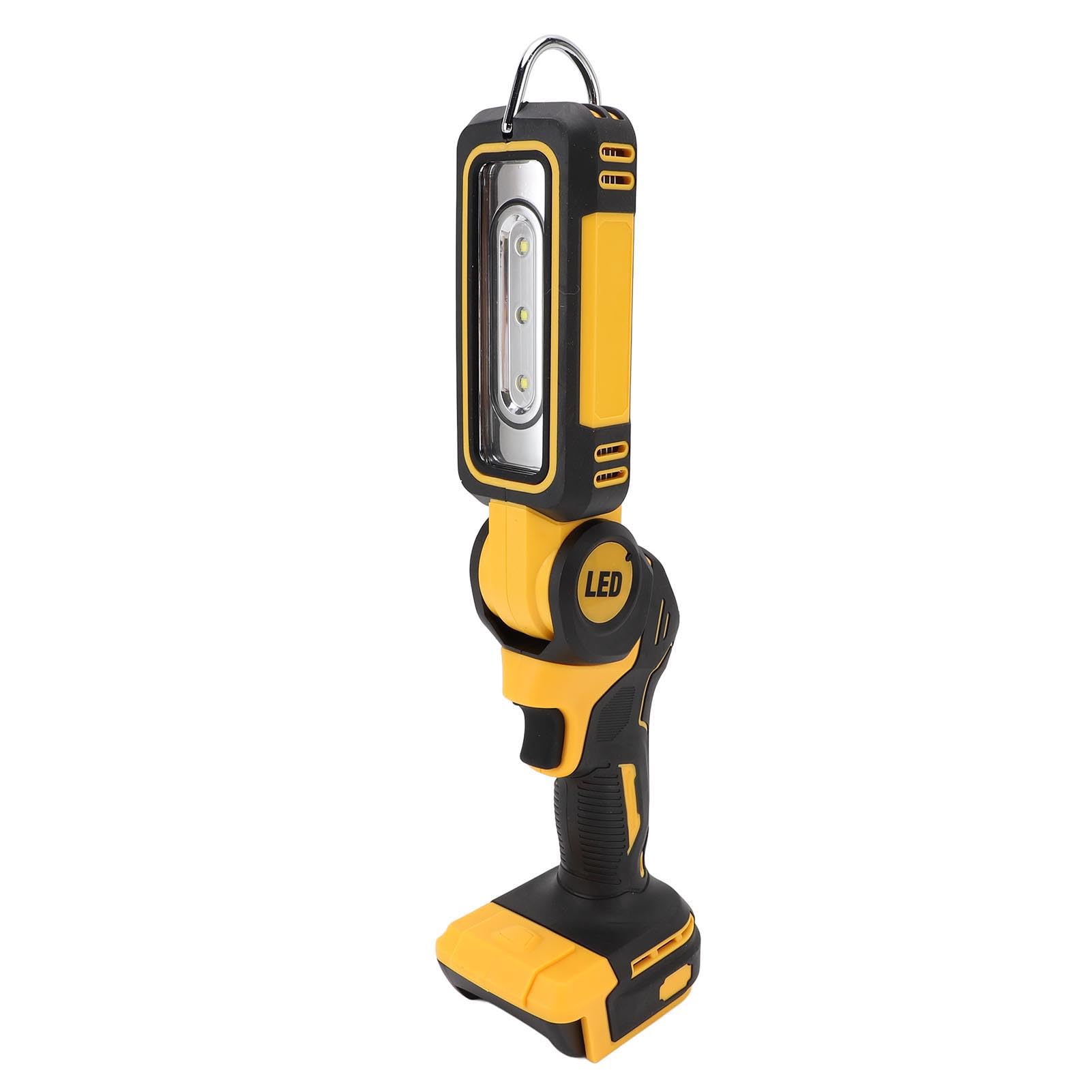 Garosa Batteriebetriebene LED-Arbeitsleuchte, Einstellbare Helligkeit, um 90 Grad Drehbarer Kopf, Ideal für Heimwerker und Camping