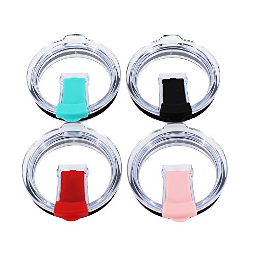 Evazstyle 20 oz Tumbler Lids Fits for Yeti Rambler Rtic Ozark 4 Pack Spill Proof and Splash Resistant Lid for Tumblers Cups