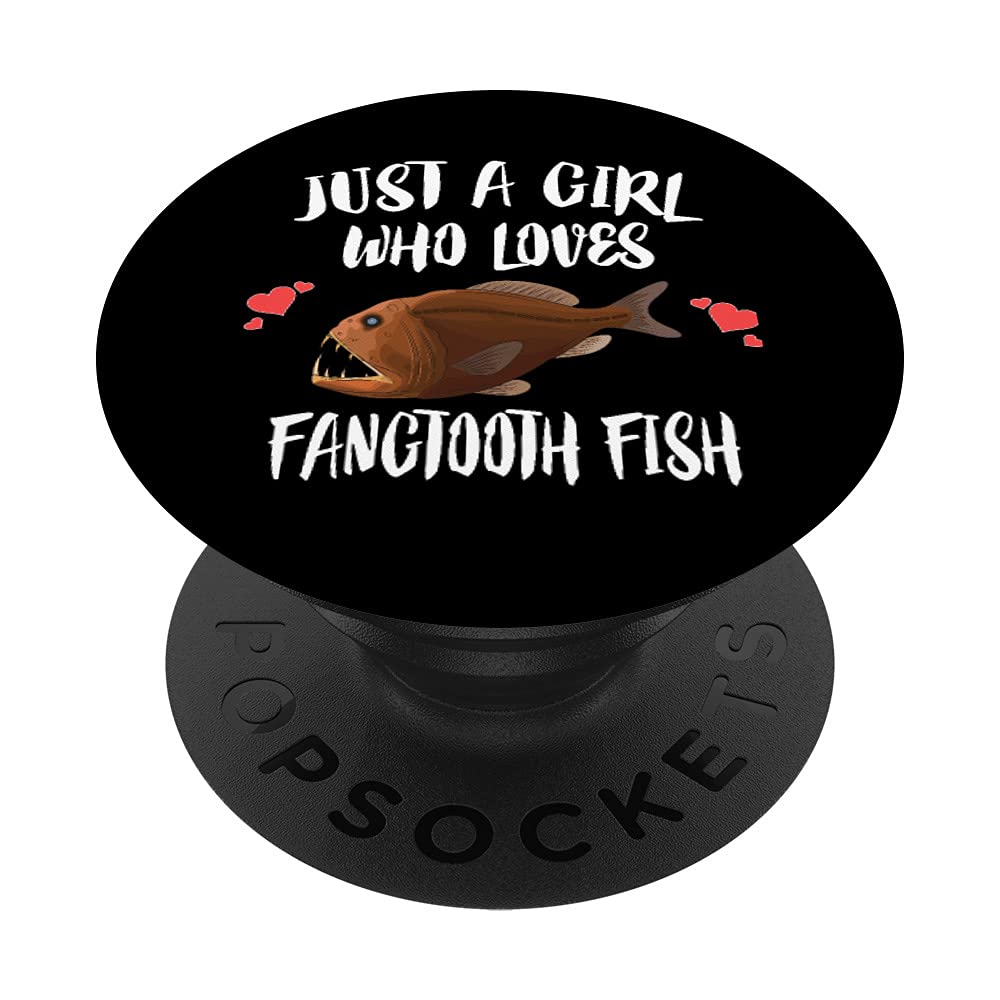 Just A Girl Who Loves Fangtooth Fish PopSockets Swappable PopGrip