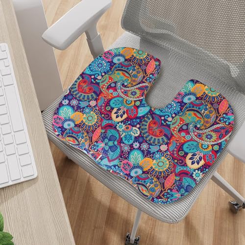 Image of Tailbone Pain Relief Cushion, Memory Foam Seat Cushion for Coccyx Sciatica Pain Pressure Relief Office Desk Chair