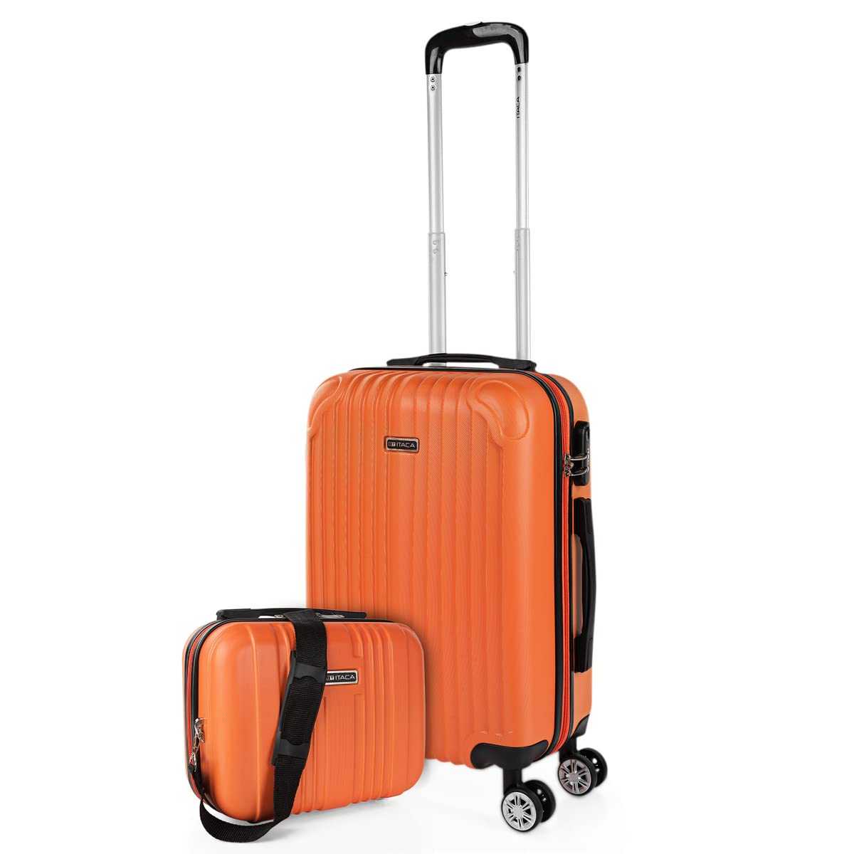 ITACA - Maletas Grandes De Viaje Rígidas Ligeras con 4 Doble Rueda 360° Maleta Grande 23 Kilos Alta Resistencia Extensible Maleta XL Duradera, Mandarina — view 74