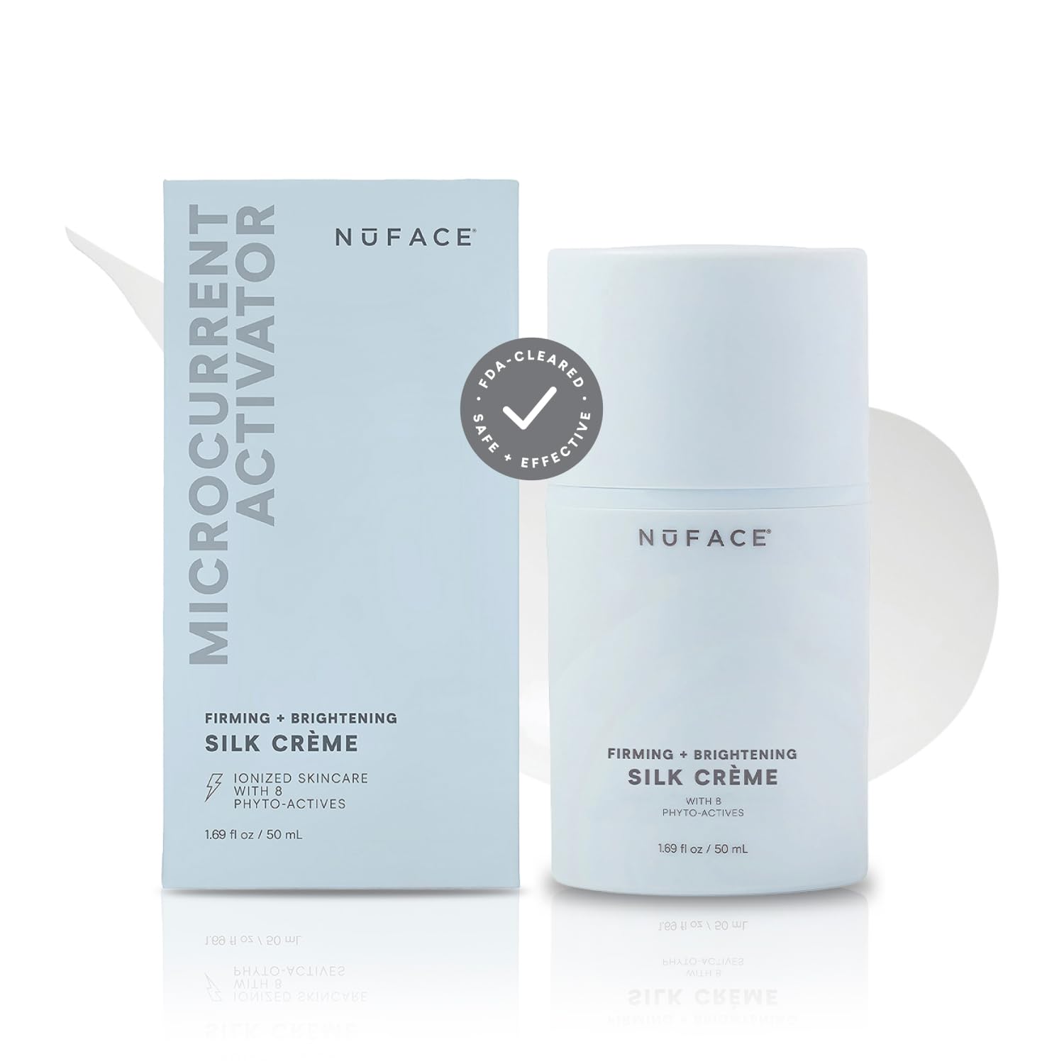 NuFACE Silk Crème Activator – Firming and Brightening Serum for Facial Toning Device, 1.69 Fl Oz