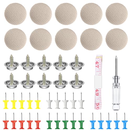 Ordriv 65Pcs Kit Riparazione Cielo Auto con Rivetti Colorati e