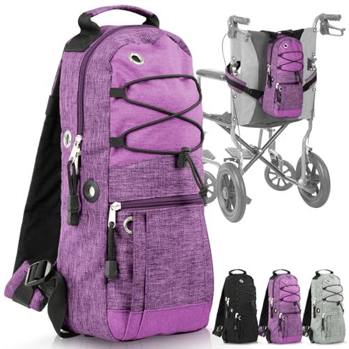 Vive Oxygen Tank Holder Bag - Portable Cylinder Backpack for Wheelchair & Walker - Adjustable Tank Carrying Accessories Bag for Shoulder Rollator Walker Scooter Travel - Fits A B C M2 ML6 M7