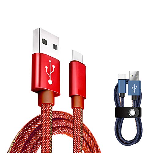 USB Type C ケーブル【長さ1.5M】タイプc 充電ケーブル 急速充電 デニム生地 超耐久 USB A to USB C ケーブル データ転送 iPhone 16 Pro Max iPhone 15 Plus Galaxy Xperia AQUOS