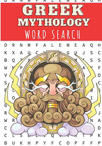 Greek Mythology Word Search: 40 puzzles | Challenging Puzzle Book for Adults, Kids, Seniors | More than 300 Mythological words on Myths of Ancient ... | Large Print Gift | Brain Training Book