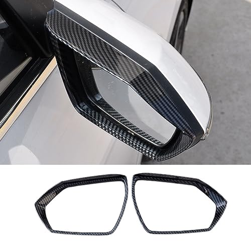 ERIDANUS Auto Accessories Fit for Hyundai Elantra 2023 2022 2021 Mirror Eyebrow Rain Shield Trim Auto Rear View Side Door Mirror Cover Frame (Carbon Fiber style) ABS 2 PCS
