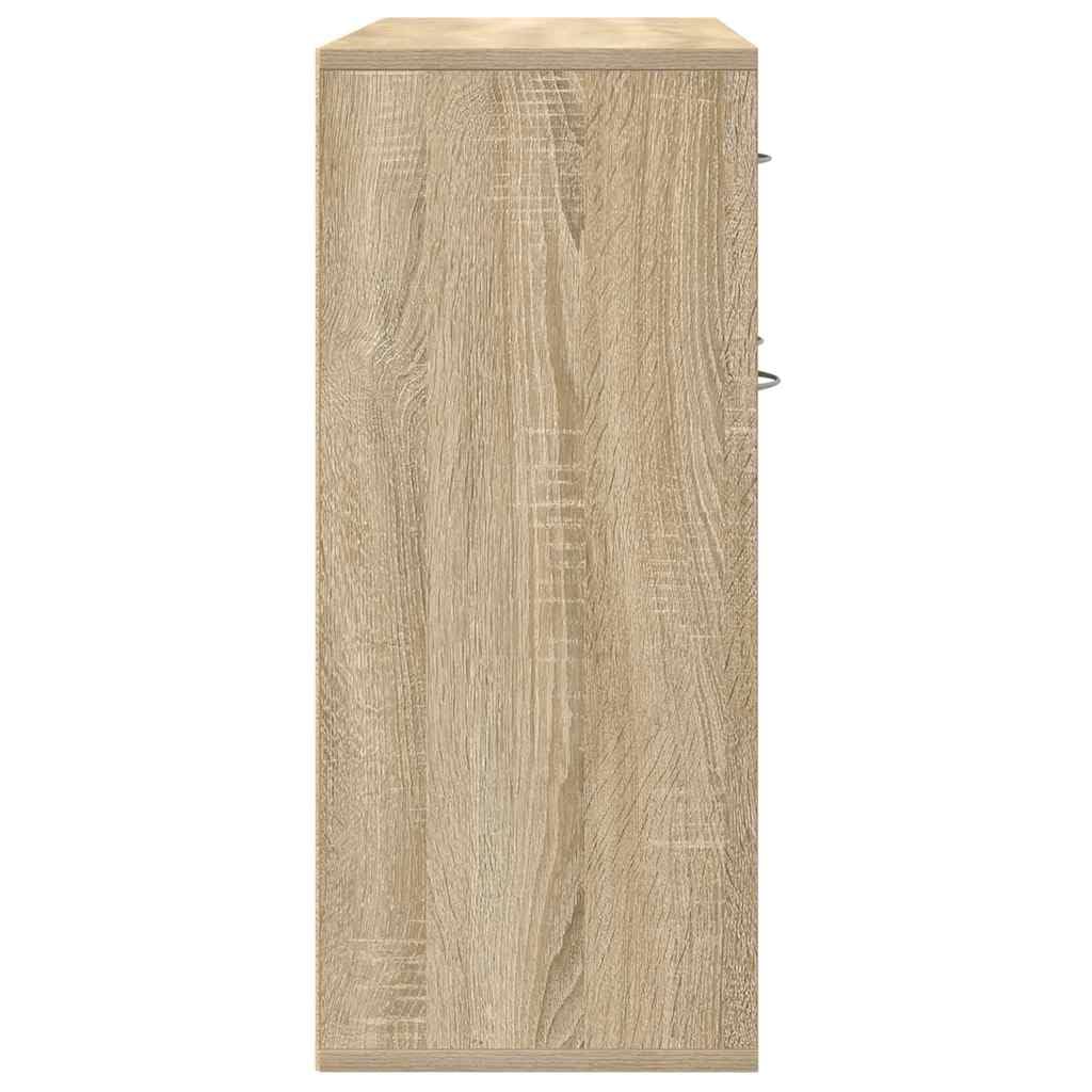 vidaXL Aparador de Madera contrachapada Color Roble Sonoma 88x30x70 cm