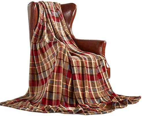 MERRYLIFE Throw Blanket Plaid| Ultra-Plush Soft Colorful Oversized | Decorative Couch Travel Blanket | King Size(90" 102", Love Urban)